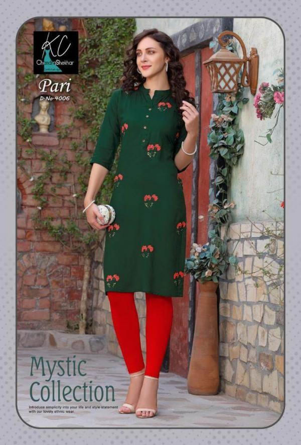 KC Pari 4 Rayon Fancy Embroidery Kurti 